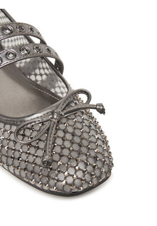 Guess Baleriny FLJKNN FAB02 Srebrny. Kolor: srebrny. Materiał: materiał