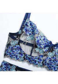 Intica - Komplet bielizny trzyczęściowy z delikatnymi detalami na wyjątkowe okazje Maimo. Kolor: niebieski. Materiał: tkanina, materiał #5