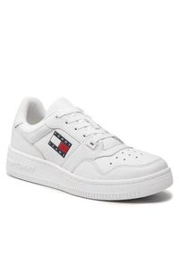 Tommy Jeans Sneakersy Retro Basket EN0EN01723 Biały. Kolor: biały. Materiał: skóra #7