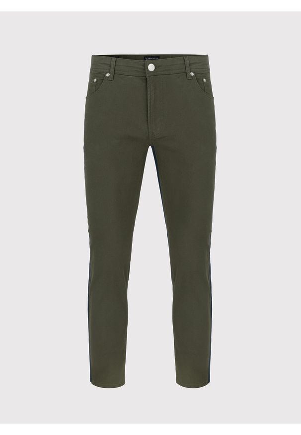 Pako Lorente - PAKO LORENTE – Spodnie męskie zielone P22SF-WX-022-Z-S. Kolor: zielony. Materiał: bawełna, elastan. Długość: długie. Wzór: gładki