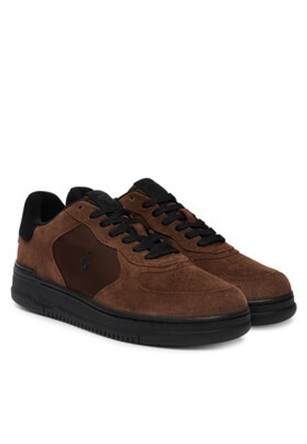 Polo Ralph Lauren Sneakersy Masters Court 809913423003 Brązowy. Kolor: brązowy. Materiał: zamsz, skóra
