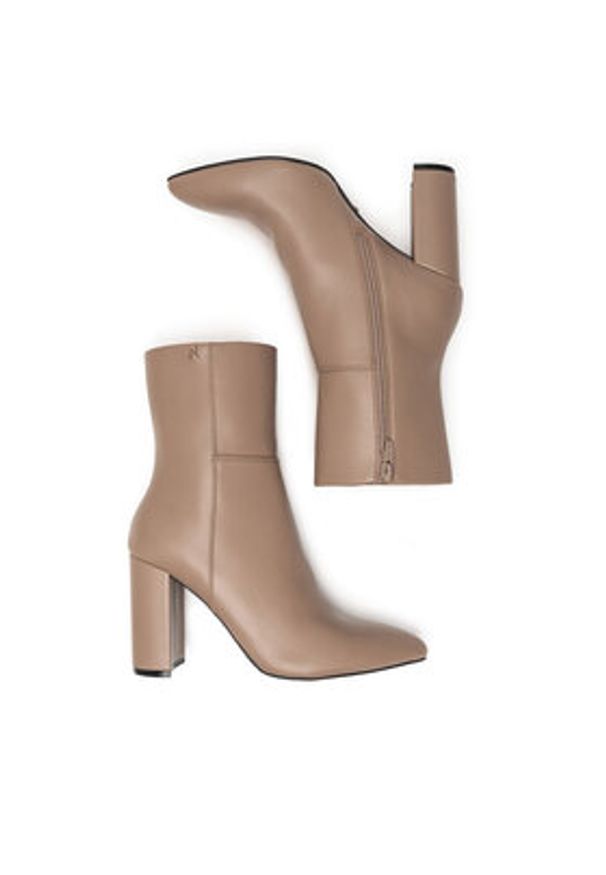 MEXX Botki MI001714343W Beżowy. Kolor: beżowy. Materiał: skóra