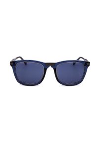 Calvin Klein okulary przeciwsłoneczne męskie kolor granatowy. Kolor: niebieski