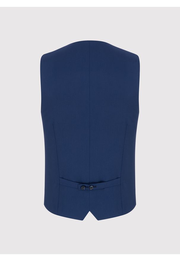 Pako Lorente - PAKO LORENTE – Granatowa męska elegancka kamizelka. Okazja: na wesele, na ślub cywilny. Kolor: niebieski. Materiał: poliester, wiskoza. Styl: elegancki