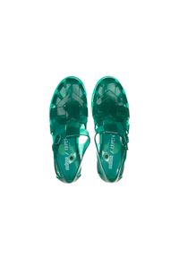 melissa - Sandały Melissa Heart Sandal Capetos AD Green Transparent 010407, Zielony, Guma. Zapięcie: klamry. Kolor: zielony. Materiał: tworzywo sztuczne. Sezon: lato. Obcas: na obcasie. Wysokość obcasa: średni #5