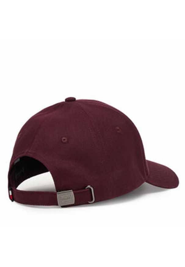 TOMMY HILFIGER - Tommy Hilfiger Czapka z daszkiem Th Foundation Hct 6 Panel Cap AM0AM14045 Bordowy. Kolor: czerwony. Materiał: bawełna