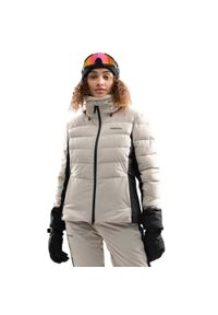 SIROKO - Damska kurtka narciarska Sporty zimowe Siroko W7-W Ylläs. Kolor: beżowy. Materiał: materiał, softshell. Sezon: zima. Sport: narciarstwo