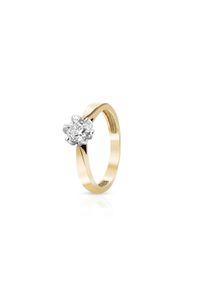 W.KRUK - Pierścionek zaręczynowy złoty Romantyczny - 0,7 ct. Materiał: złote. Kolor: złoty. Kamień szlachetny: diament, brylant #1