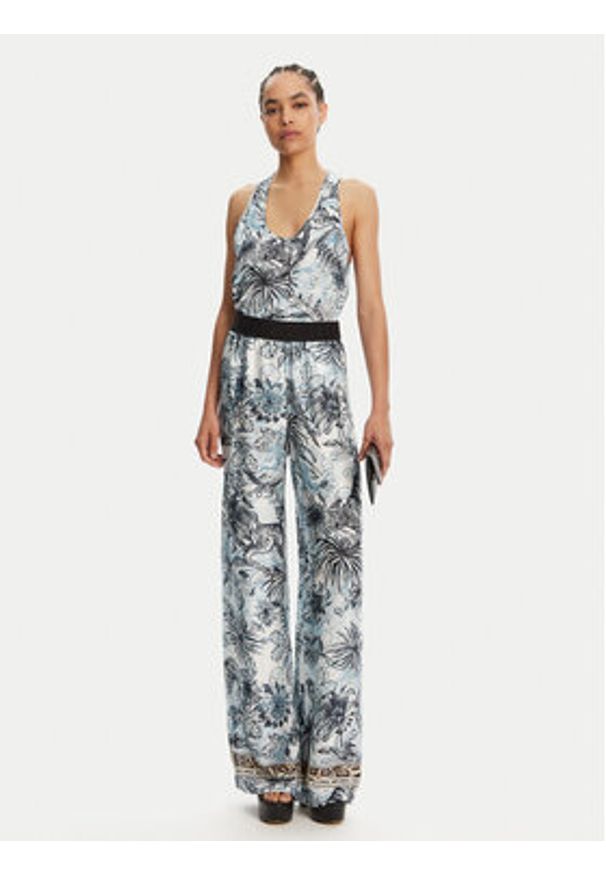 Just Cavalli Spodnie materiałowe 78PAA120 Niebieski Loose Fit. Kolor: niebieski. Materiał: wiskoza