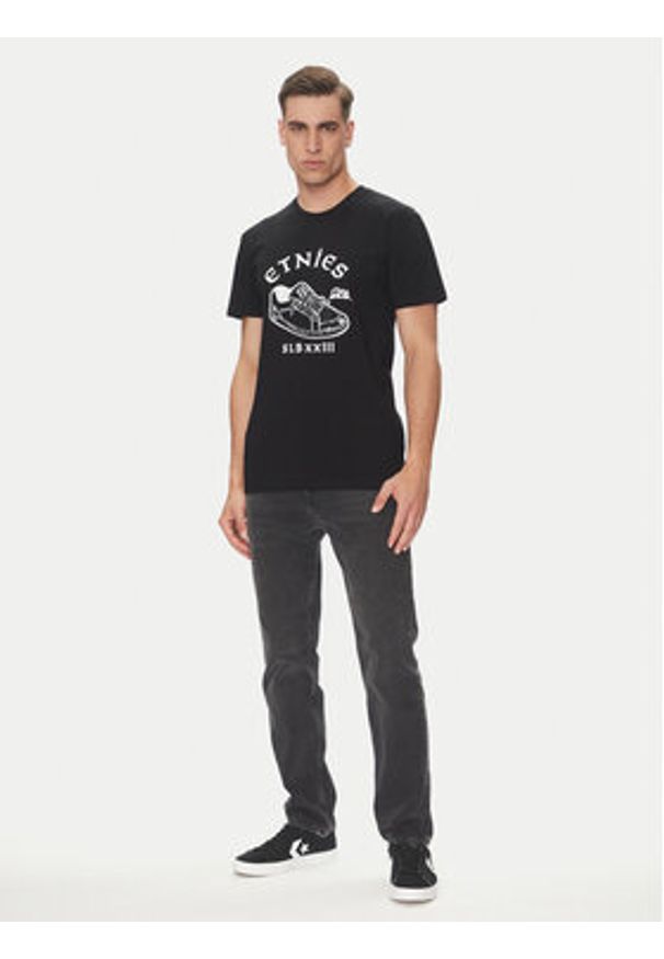 Etnies T-Shirt Slb 4130003757 Czarny Regular Fit. Kolor: czarny. Materiał: bawełna