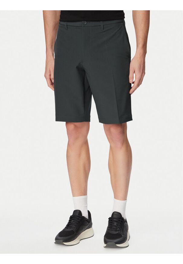 BOSS Szorty materiałowe S Commuter 10.5 Inch 50540337 Zielony ciemny Slim Fit. Kolor: zielony. Materiał: syntetyk