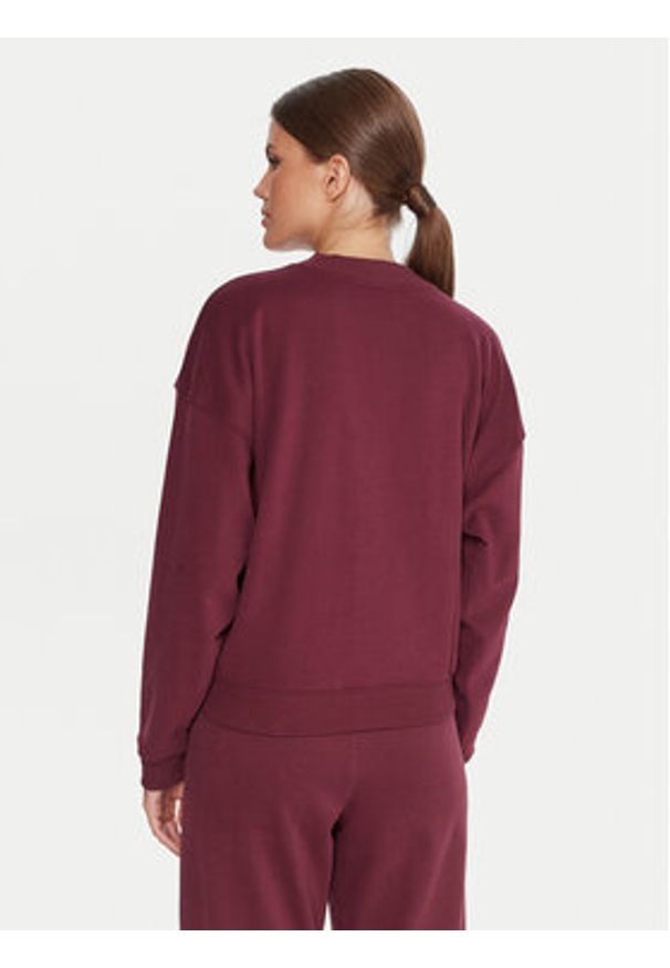 DKNY Sport Bluza DP5T1462 Bordowy Regular Fit. Kolor: czerwony. Materiał: bawełna. Styl: sportowy