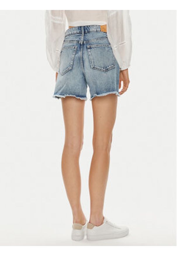 Gina Tricot Szorty jeansowe 22289 Niebieski Straight Fit. Kolor: niebieski. Materiał: bawełna