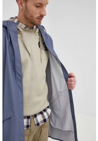 Rains kurtka 12020 Long Jacket kolor fioletowy przejściowa. Okazja: na co dzień. Kolor: fioletowy. Materiał: materiał. Styl: casual #5
