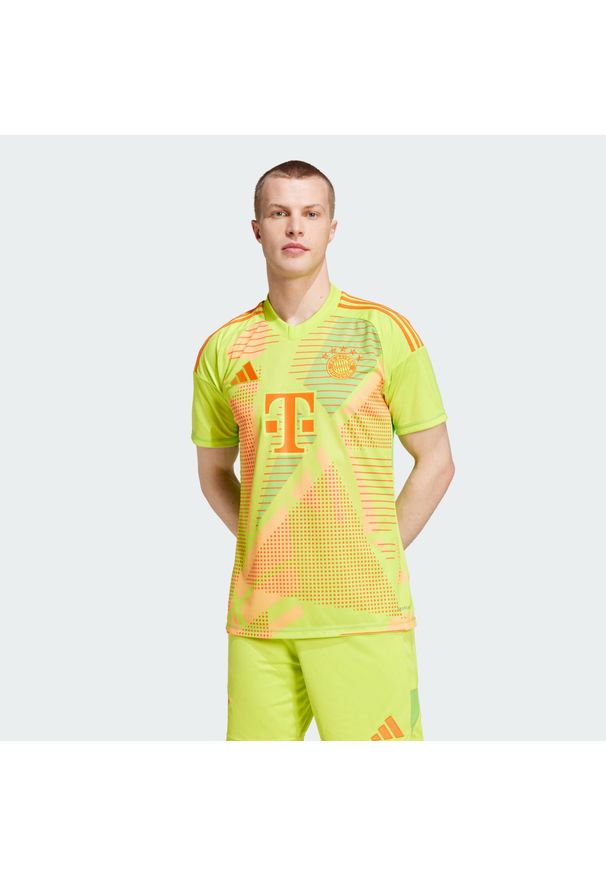 Adidas - Koszulka FC Bayern 24/25 Goalkeeper. Kolor: żółty. Materiał: materiał. Sport: piłka nożna