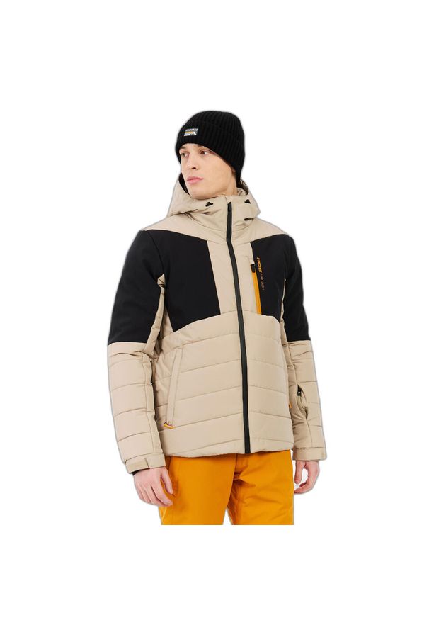 Kurtka narciarska Protest Naldo. Kolor: wielokolorowy, beżowy, brązowy. Sezon: zima. Sport: narciarstwo