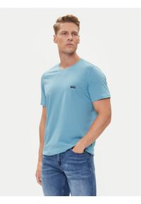 BOSS T-Shirt 50531401 Błękitny Regular Fit. Kolor: niebieski. Materiał: bawełna