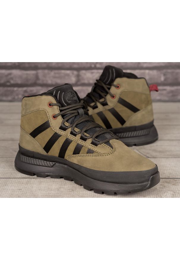 Buty męskie sportowe zimowe Timberland EURO TREKKER MID. Kolor: zielony, czarny, wielokolorowy. Sezon: zima