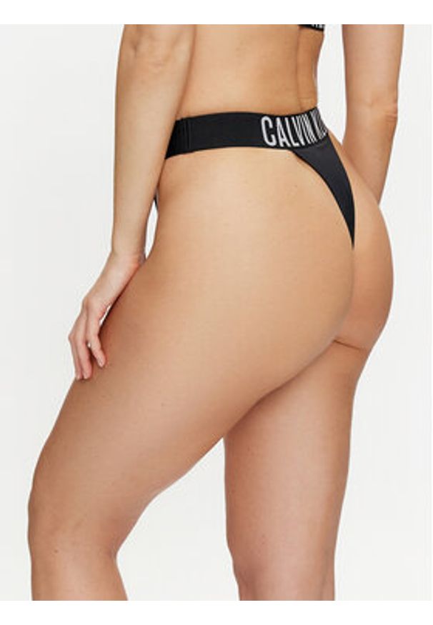 Calvin Klein Swimwear Dół od bikini KW0KW02579 Czarny. Kolor: czarny. Materiał: syntetyk