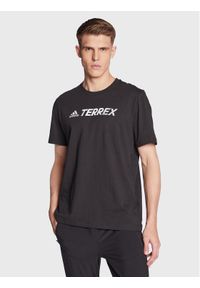 Adidas - adidas T-Shirt Terrex Classic Logo HF3286 Czarny Regular Fit. Kolor: czarny. Materiał: bawełna