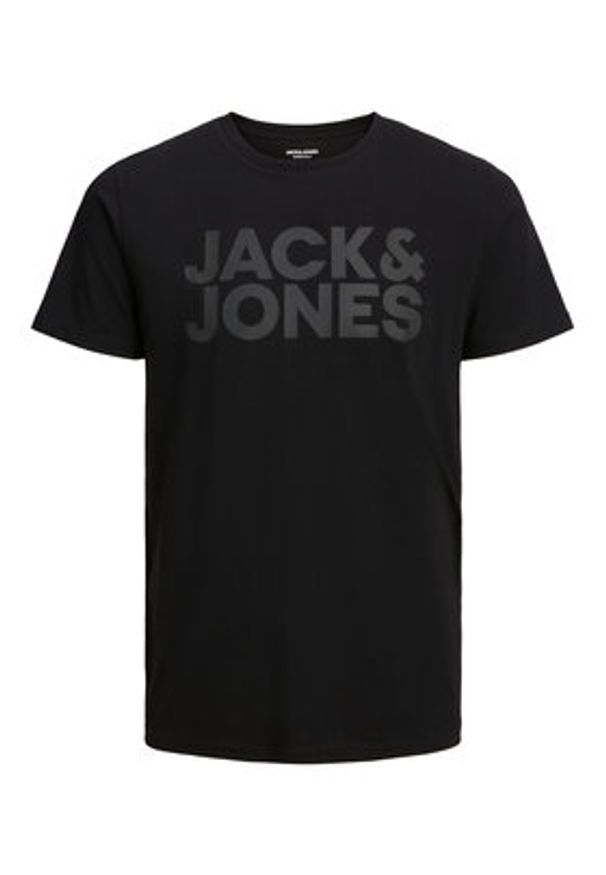 Jack & Jones T-Shirt Corp 12151955 Czarny Standard Fit. Kolor: czarny. Materiał: bawełna