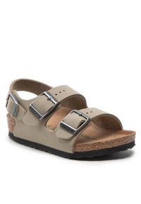 Sandały Birkenstock Milano Kids 1023440 Faded Khaki. Kolor: zielony. Materiał: skóra #1