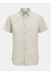 Jack & Jones - Jack&Jones Koszula Joshua 12269135 Beżowy Comfort Fit. Kolor: beżowy. Materiał: bawełna #6