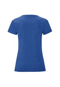 FRUIT OF THE LOOM - Koszulka Damska Iconic Heather T-shirt. Kolor: niebieski