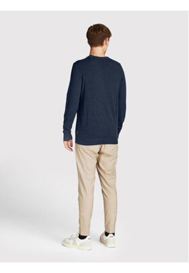 Jack & Jones - Jack&Jones Sweter Emil 12208365 Granatowy Regular Fit. Kolor: niebieski. Materiał: bawełna