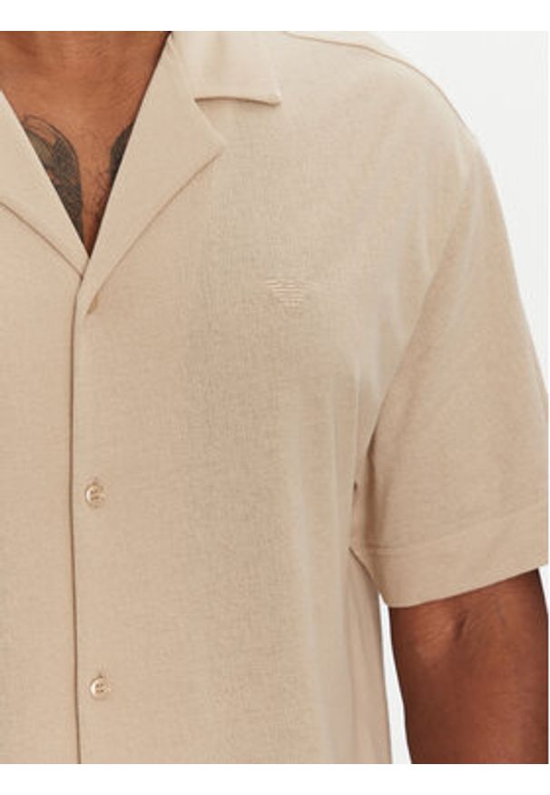 Emporio Armani Underwear Koszula EM000593 AF14107 U6213 Beżowy Regular Fit. Kolor: beżowy. Materiał: bawełna