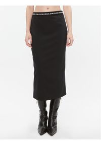 Versace Jeans Couture Spódnica ołówkowa 75HAE806 Czarny Regular Fit. Kolor: czarny. Materiał: syntetyk