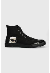 Karl Lagerfeld trampki KAMPUS III KL50359 męskie kolor czarny. Nosek buta: okrągły. Zapięcie: sznurówki. Kolor: czarny. Materiał: guma #1