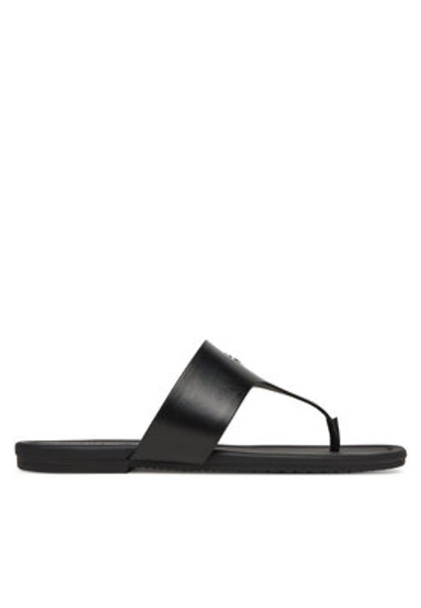 Calvin Klein Jeans Japonki Flat Sandal Toepost Mg YW0YW01691 Czarny. Kolor: czarny. Materiał: skóra