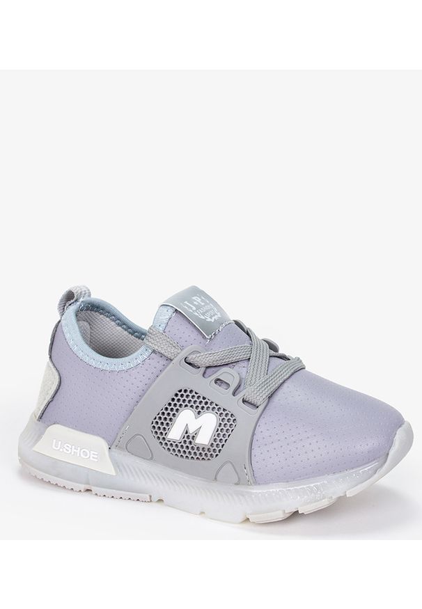Casu - Szare buty sportowe sznurowane casu b331 /8. Kolor: szary