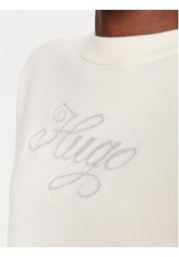 Hugo - HUGO Sweter Slogix_B 50548145 Beżowy Relaxed Fit. Kolor: beżowy. Materiał: wiskoza, syntetyk #3