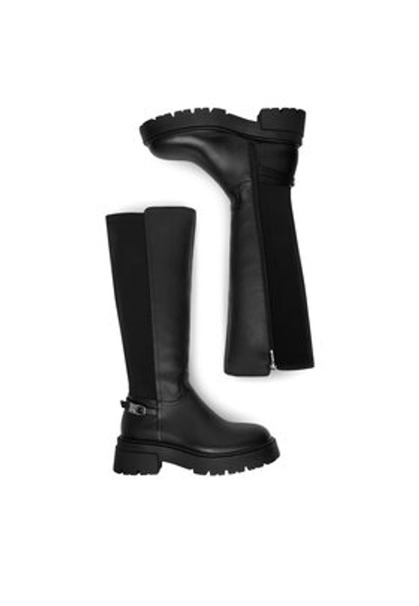 Nine West Kozaki CEO-MUNA-01 Czarny. Kolor: czarny. Materiał: materiał