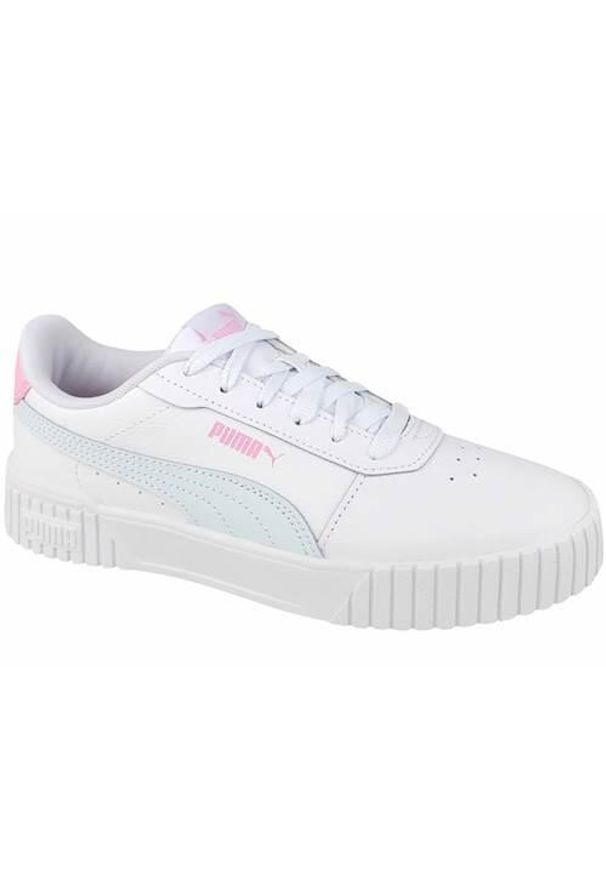 Buty do chodzenia damskie Puma Carina 2.0 Jr. Kolor: biały. Materiał: syntetyk, materiał. Szerokość cholewki: normalna. Sport: turystyka piesza