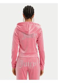 Juicy Couture Bluza Madison JCWA122001 Różowy Slim Fit. Kolor: różowy. Materiał: syntetyk #4