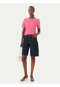 Vero Moda T-Shirt Paulina 10316991 Różowy Regular Fit. Kolor: różowy. Materiał: bawełna #4