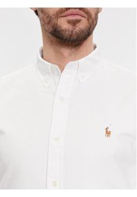 Polo Ralph Lauren Koszula 710767441007 Biały Slim Fit. Typ kołnierza: polo. Kolor: biały. Materiał: bawełna