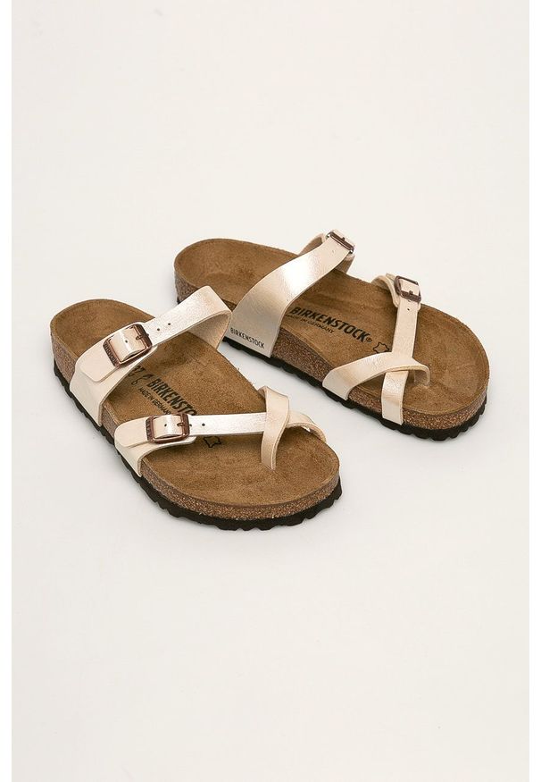 Birkenstock - Japonki Maryair. Kolor: beżowy. Materiał: skóra, guma