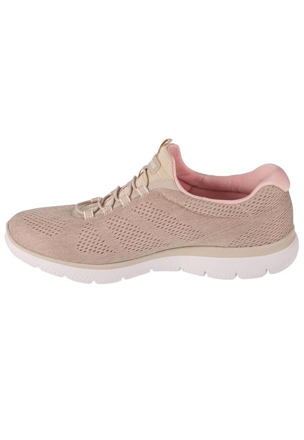 skechers - Adidasy Skechers Summits - Fun Flare, Kobiety. Kolor: beżowy, różowy. Materiał: materiał