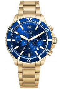 Zegarek Giewont Zegarek Męski Chronograph Sapphire Złoto Niebieski GW3970-B6. Kolor: złoty, niebieski, wielokolorowy #1