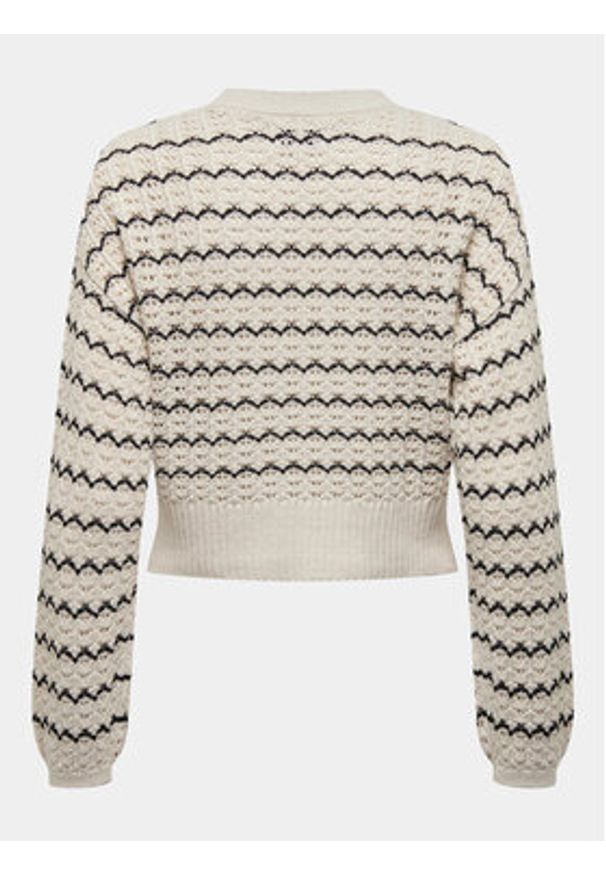only - ONLY Sweter Asa 15310527 Beżowy Regular Fit. Kolor: beżowy. Materiał: syntetyk