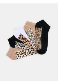 Sinsay - Skarpetki w panterkę 5 pack - wielobarwny. Wzór: motyw zwierzęcy #1