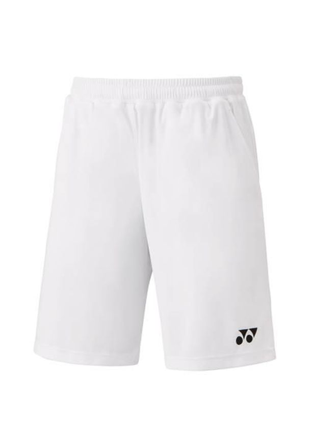 YONEX - Spodnie badminton męskie Yonex YM0030WH. Kolor: biały. Materiał: materiał, syntetyk. Długość: krótkie