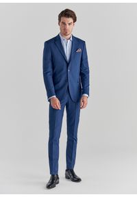 Pako Lorente - PAKO LORENTE – Granatowe spodnie garniturowe P22SF-6G-019-G-S. Kolor: niebieski. Materiał: poliester, elastan, wiskoza #1
