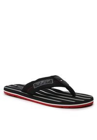 TOMMY HILFIGER - Tommy Hilfiger Japonki Patch Hilfiger Beach Sandal FM0FM04470 Czarny. Kolor: czarny. Materiał: materiał #1