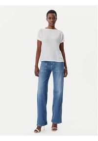 MAX&Co. T-Shirt Eiffel1 2518941034200 Écru Regular Fit. Kolor: kremowy. Materiał: jedwab #5