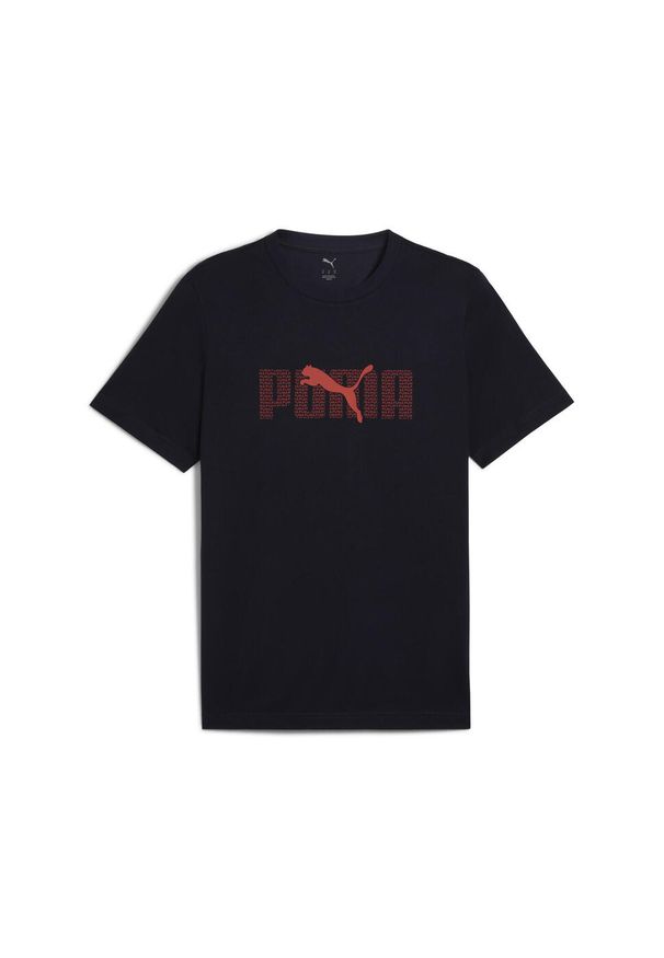 Puma - Męska koszulka Essentials Logo Lab PUMA New Navy Blue. Kolor: niebieski. Materiał: guma. Wzór: nadruk